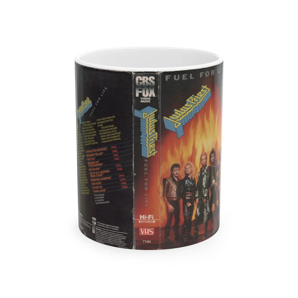 JUDUS PRIEST FUEL FOR LIFE (VHS COVER) - White Coffee Mug-11oz-Go Mug Yourself