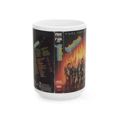 JUDUS PRIEST FUEL FOR LIFE (VHS COVER) - White Coffee Mug-15oz-Go Mug Yourself