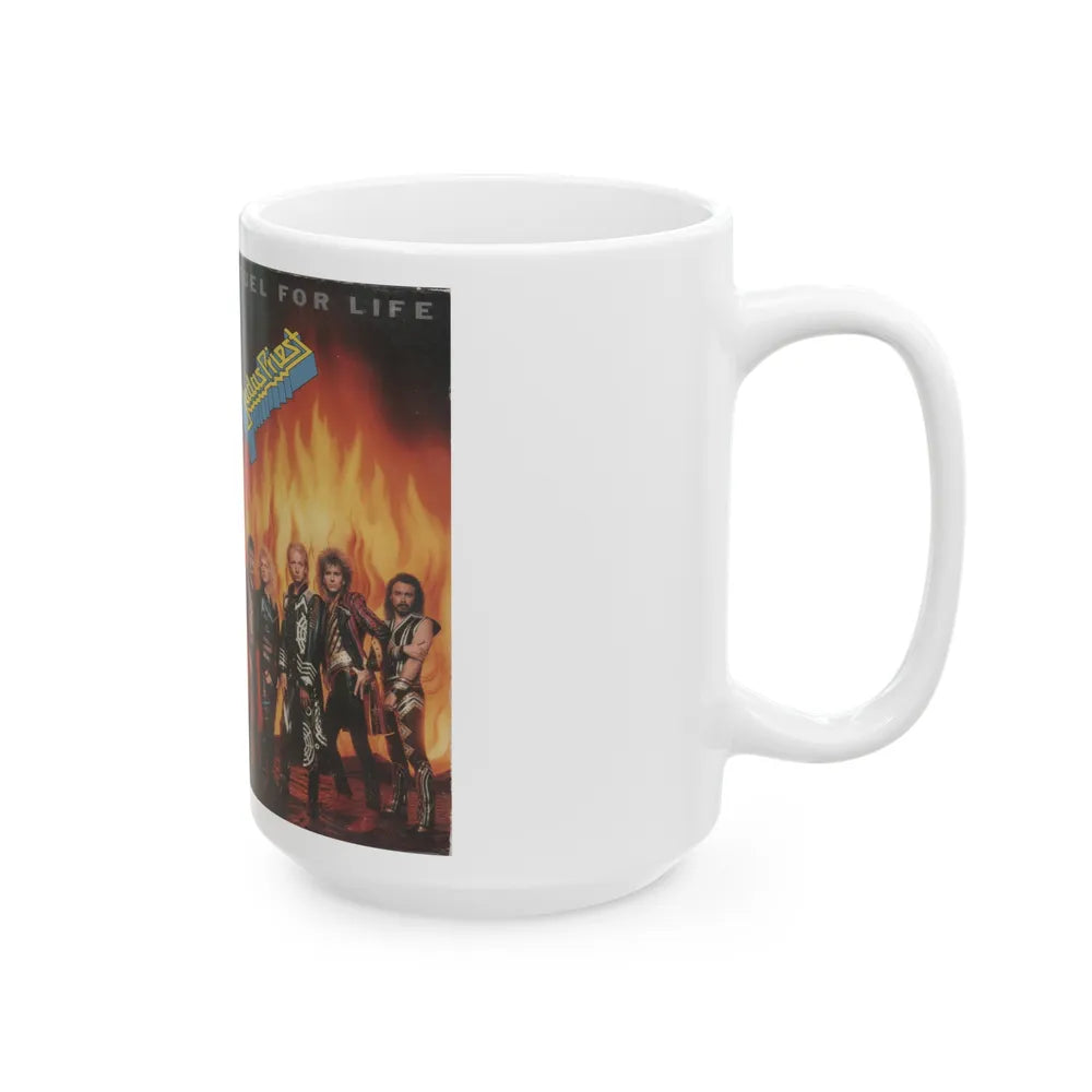 JUDUS PRIEST FUEL FOR LIFE (VHS COVER) - White Coffee Mug-Go Mug Yourself