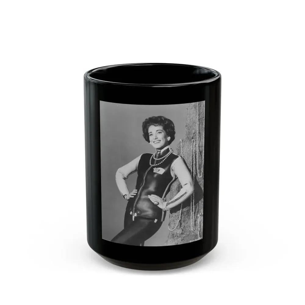 Julia Adams #03 (Vintage Female Icon) Black Coffee Mug 15oz - Go Mug Yourself