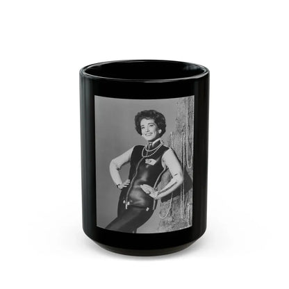 Julia Adams #03 (Vintage Female Icon) Black Coffee Mug 15oz - Go Mug Yourself