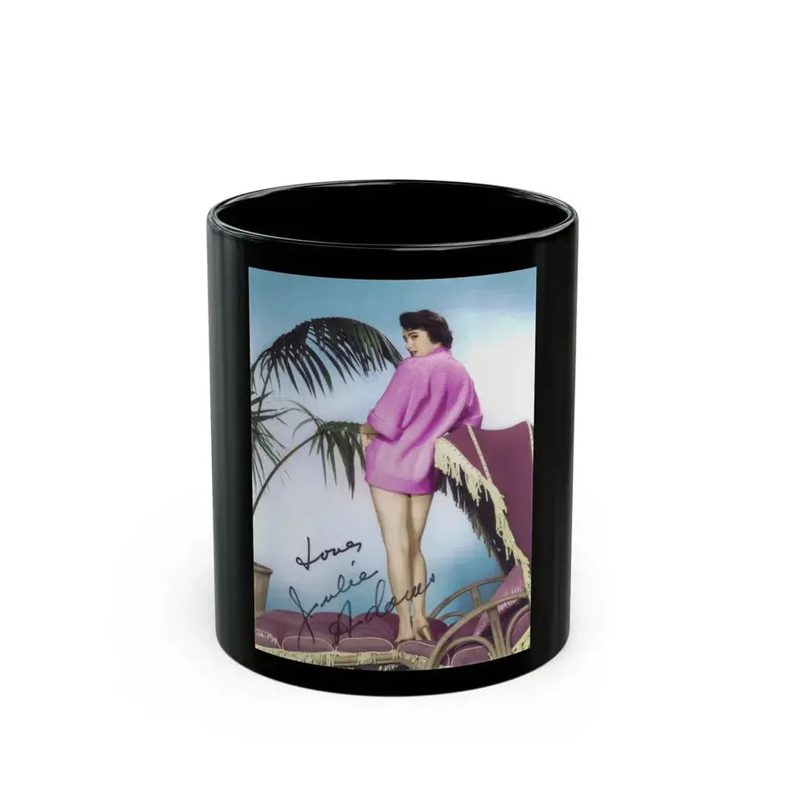 Julia Adams #04 1 (Vintage Female Icon) Black Coffee Mug 11oz - Go Mug Yourself