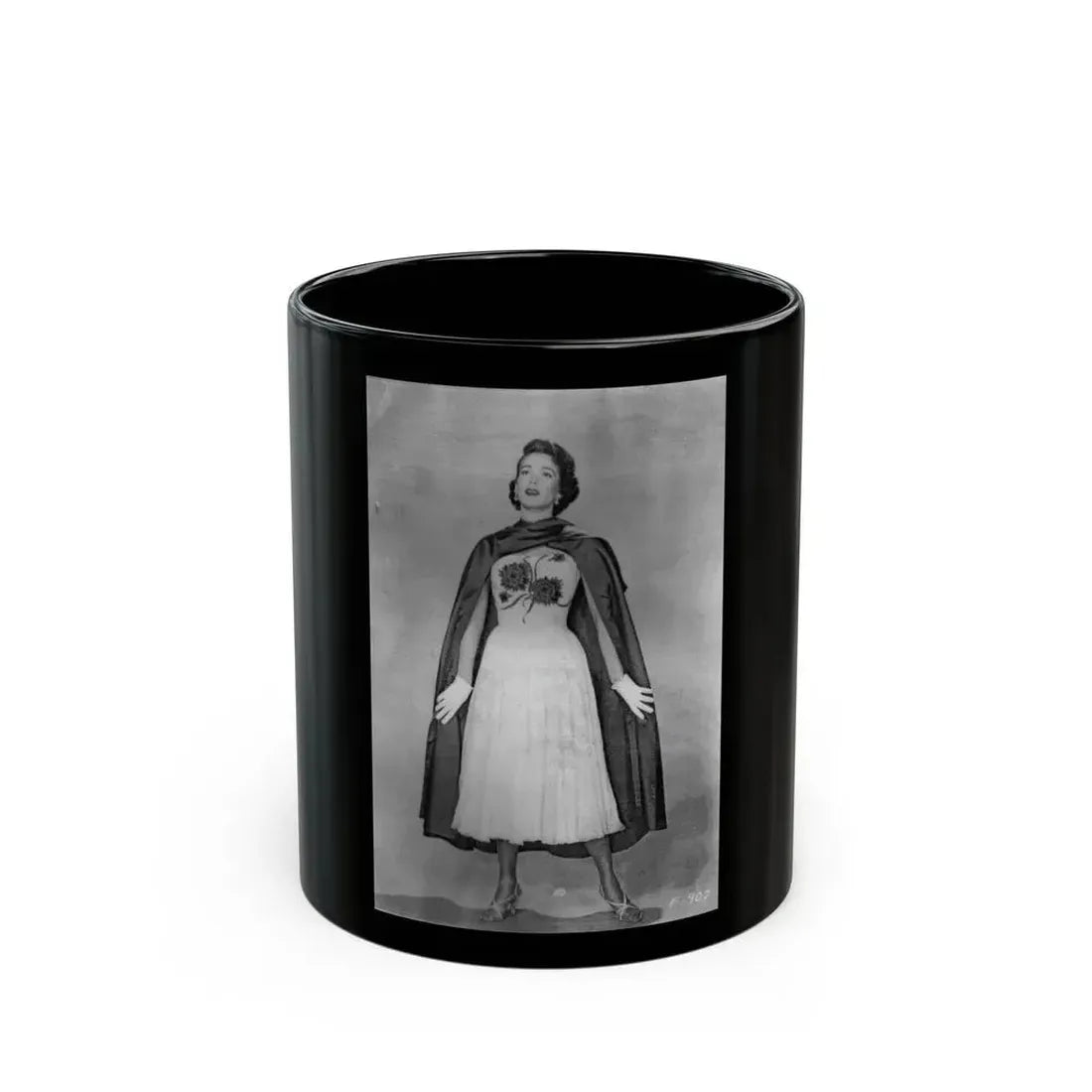 Julia Adams #06 (Vintage Female Icon) Black Coffee Mug 11oz - Go Mug Yourself