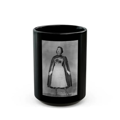 Julia Adams #06 (Vintage Female Icon) Black Coffee Mug 15oz - Go Mug Yourself