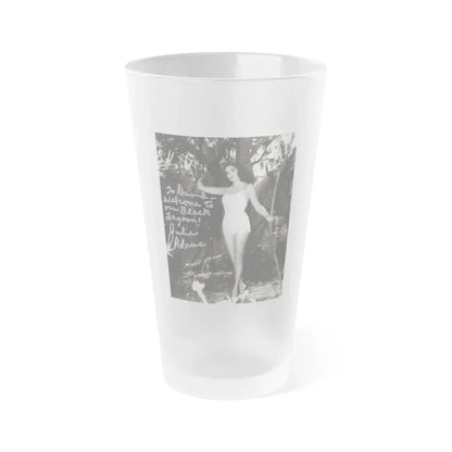 Julia Adams #106 - 8x10 B&W Full Body 1-Piece Swimsuit Promo Photo for Creature From The Black Lagoon '54 1 (Vintage Female Icon) Frosted Pint Glass 16oz 16oz Frosted - Go Mug Yourself