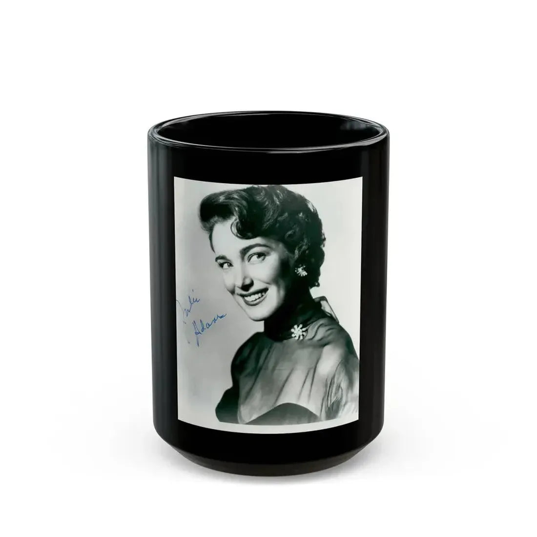 Julia Adams #11 (Vintage Female Icon) Black Coffee Mug 15oz - Go Mug Yourself