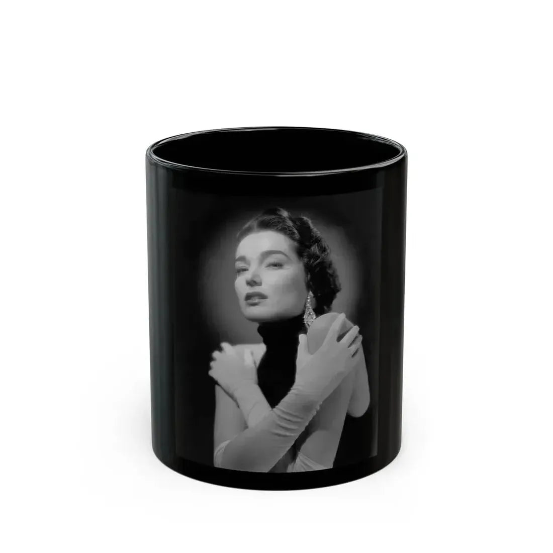Julia Adams #111 (Vintage Female Icon) Black Coffee Mug 11oz - Go Mug Yourself