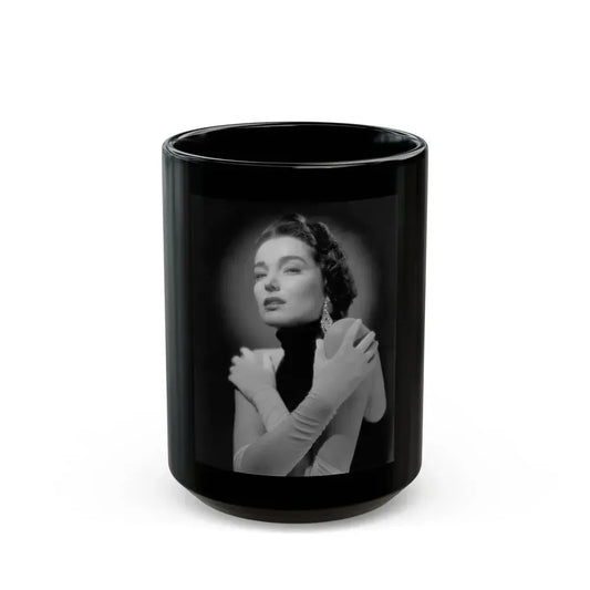 Julia Adams #111 (Vintage Female Icon) Black Coffee Mug 15oz - Go Mug Yourself