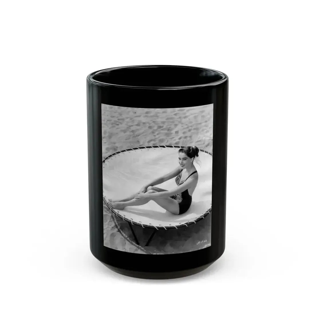 Julia Adams #113 (Vintage Female Icon) Black Coffee Mug 15oz - Go Mug Yourself