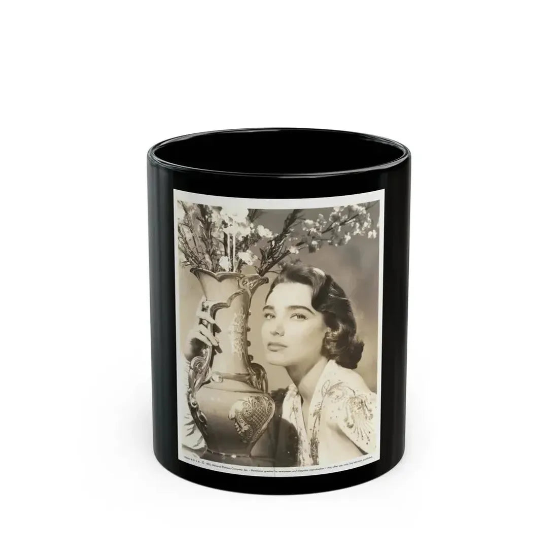 Julia Adams #115 (Vintage Female Icon) Black Coffee Mug 11oz - Go Mug Yourself