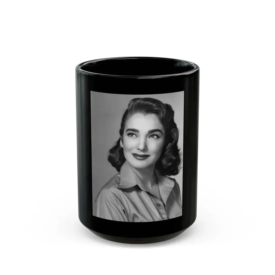 Julia Adams #126 (Vintage Female Icon) Black Coffee Mug 15oz - Go Mug Yourself