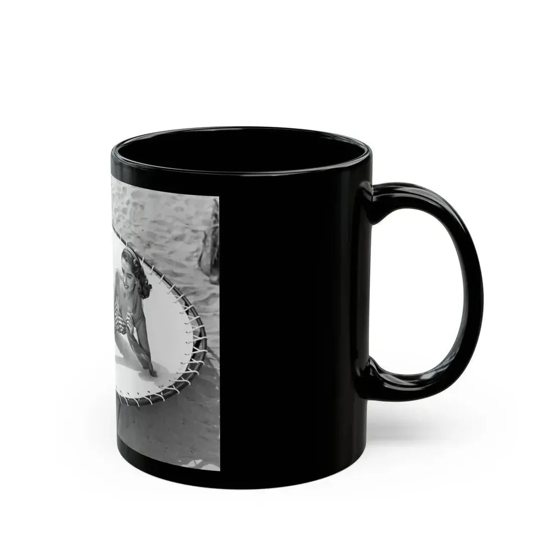 Julia Adams #159 (Vintage Female Icon) Black Coffee Mug - Go Mug Yourself