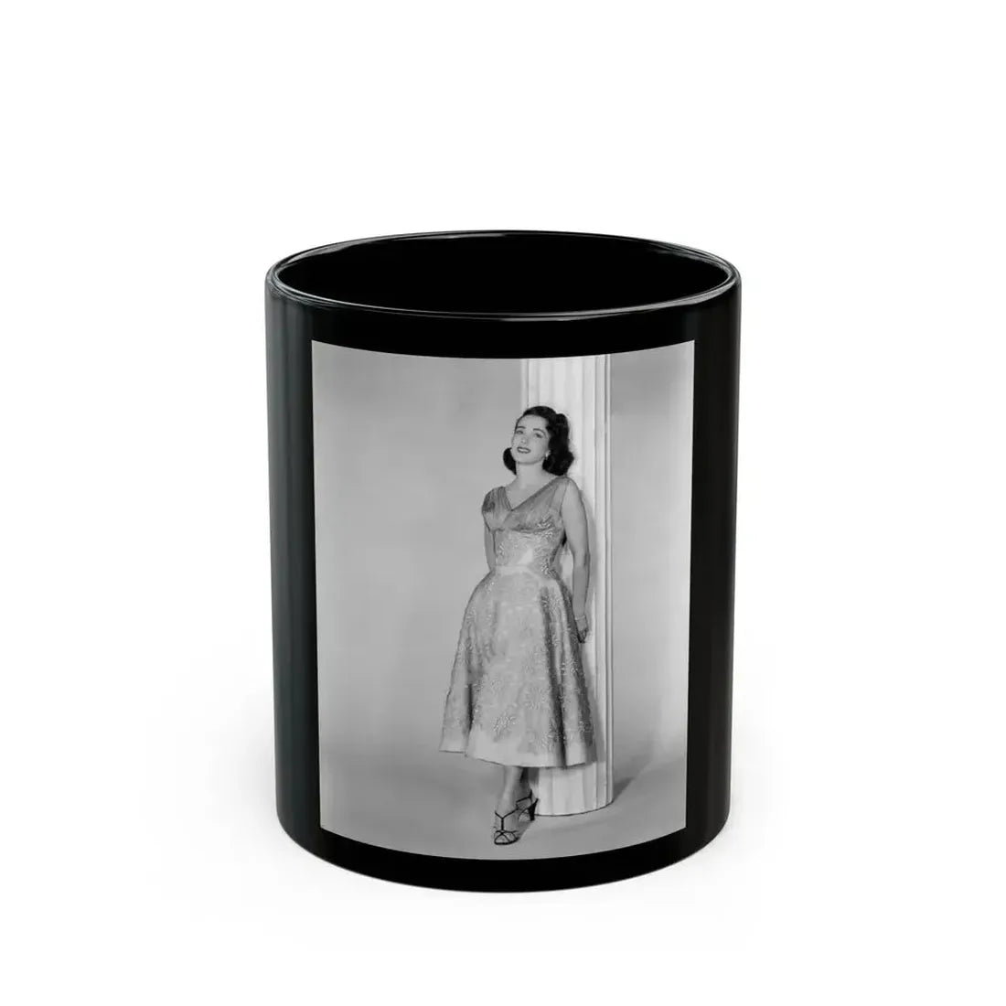Julia Adams #160 (Vintage Female Icon) Black Coffee Mug 11oz - Go Mug Yourself