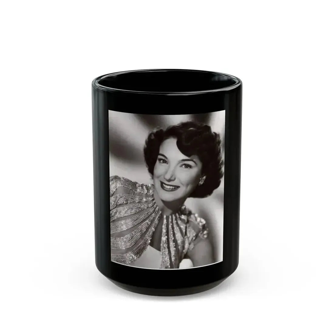 Julia Adams #185 (Vintage Female Icon) Black Coffee Mug 15oz - Go Mug Yourself