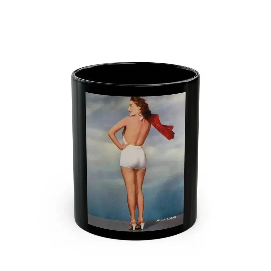 Julia Adams #187 (Vintage Female Icon) Black Coffee Mug 11oz - Go Mug Yourself