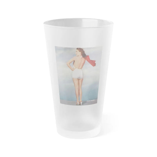 Julia Adams #187 (Vintage Female Icon) Frosted Pint Glass 16oz-16oz-Frosted-Go Mug Yourself