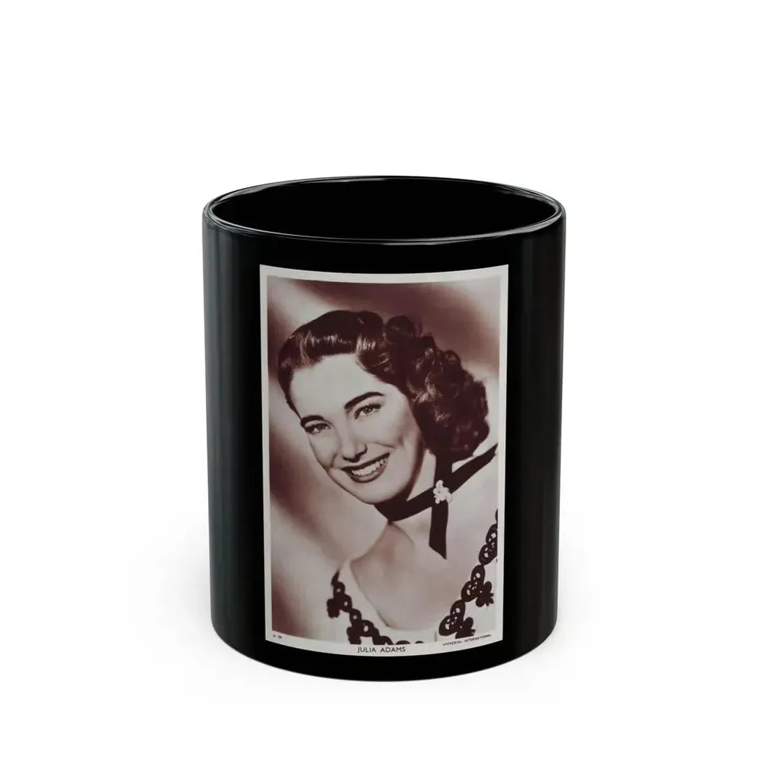 Julia Adams #188 (Vintage Female Icon) Black Coffee Mug 11oz - Go Mug Yourself