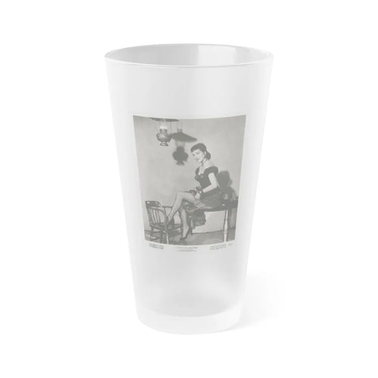 Julia Adams #195 (Vintage Female Icon) Frosted Pint Glass 16oz-16oz-Frosted-Go Mug Yourself