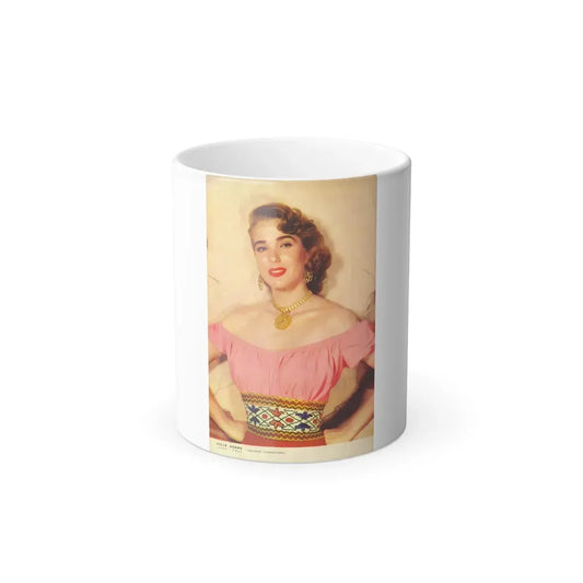 Julia Adams #203 - 6x10 Color Japanese Magazine Page Waist to Upper Body Glamour Photo (Vintage Female Icon) Color Changing Coffee Mug 11oz - Go Mug Yourself