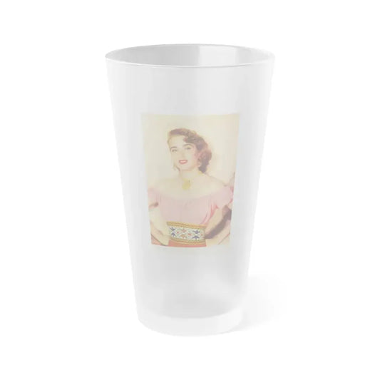 Julia Adams #203 - 6x10 Color Japanese Magazine Page Waist to Upper Body Glamour Photo (Vintage Female Icon) Frosted Pint Glass 16oz 16oz Frosted - Go Mug Yourself