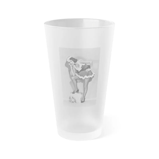 Julia Adams #205 (Vintage Female Icon) Frosted Pint Glass 16oz-16oz-Frosted-Go Mug Yourself