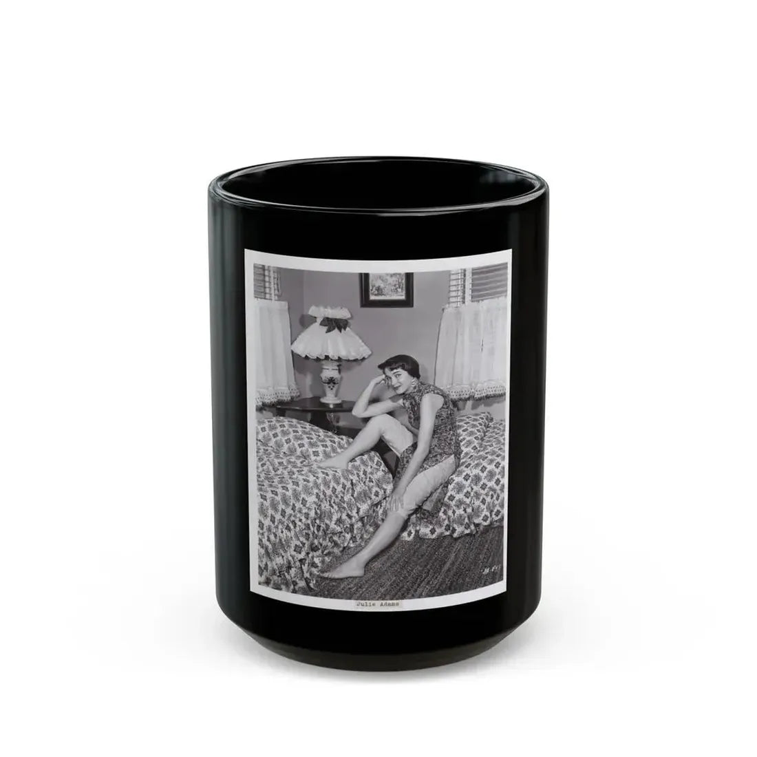 Julia Adams #207 (Vintage Female Icon) Black Coffee Mug 15oz - Go Mug Yourself