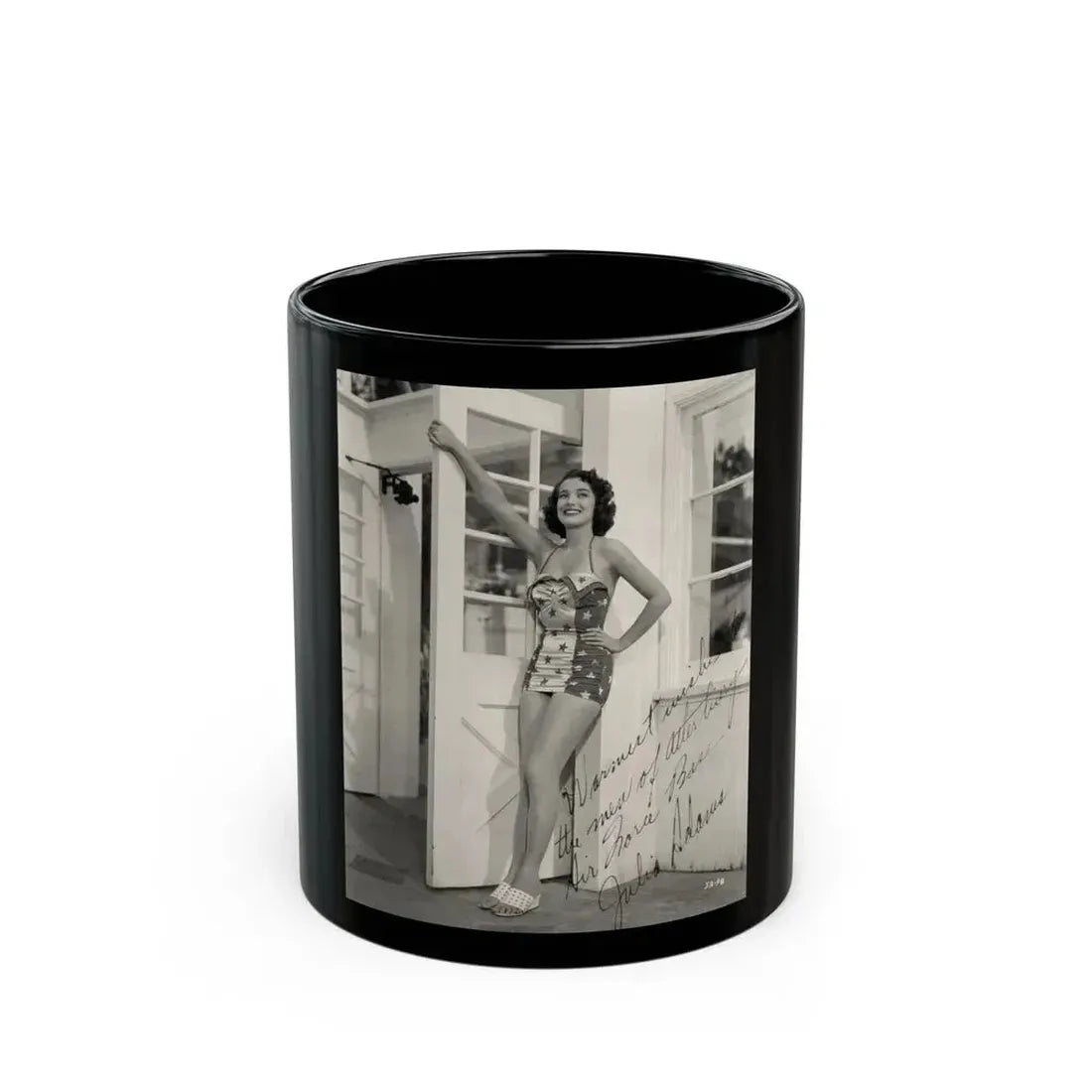 Julia Adams #21 (Vintage Female Icon) Black Coffee Mug 11oz - Go Mug Yourself