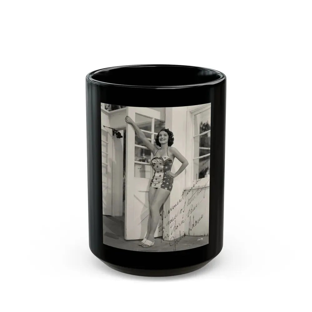 Julia Adams #21 (Vintage Female Icon) Black Coffee Mug 15oz - Go Mug Yourself