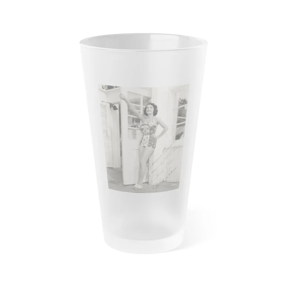 Julia Adams #21 (Vintage Female Icon) Frosted Pint Glass 16oz-16oz-Frosted-Go Mug Yourself