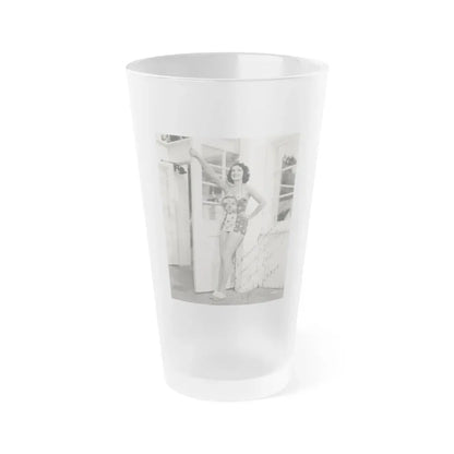 Julia Adams #21 (Vintage Female Icon) Frosted Pint Glass 16oz 16oz Frosted - Go Mug Yourself