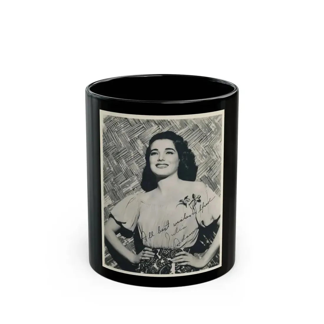 Julia Adams #211 (Vintage Female Icon) Black Coffee Mug 11oz - Go Mug Yourself
