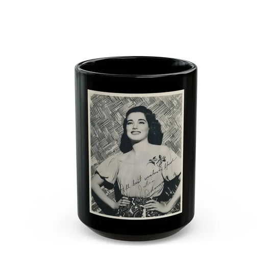 Julia Adams #211 (Vintage Female Icon) Black Coffee Mug 15oz - Go Mug Yourself