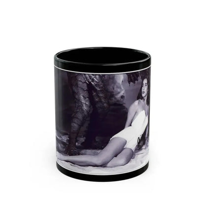 Julia Adams #212 - 8x10 B&W Full Body 1-Piece Swimsuit Promo Photo for Creature From The Black Lagoon '54 (Vintage Female Icon) Black Coffee Mug 11oz - Go Mug Yourself