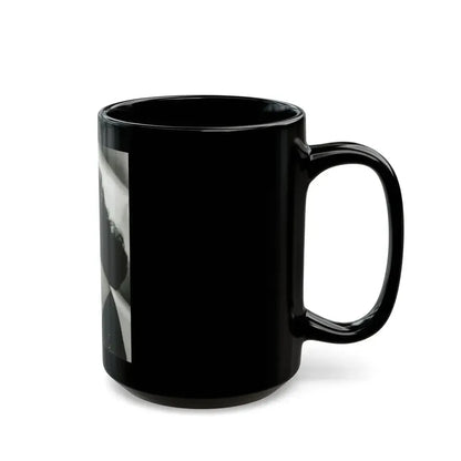 Julia Adams #32 - 8x10 B&W Head & Shoulder Glamour Portrait 1 (Vintage Female Icon) Black Coffee Mug - Go Mug Yourself