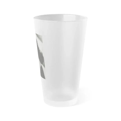 Julia Adams #32 - 8x10 B&W Head & Shoulder Glamour Portrait 1 (Vintage Female Icon) Frosted Pint Glass 16oz - Go Mug Yourself