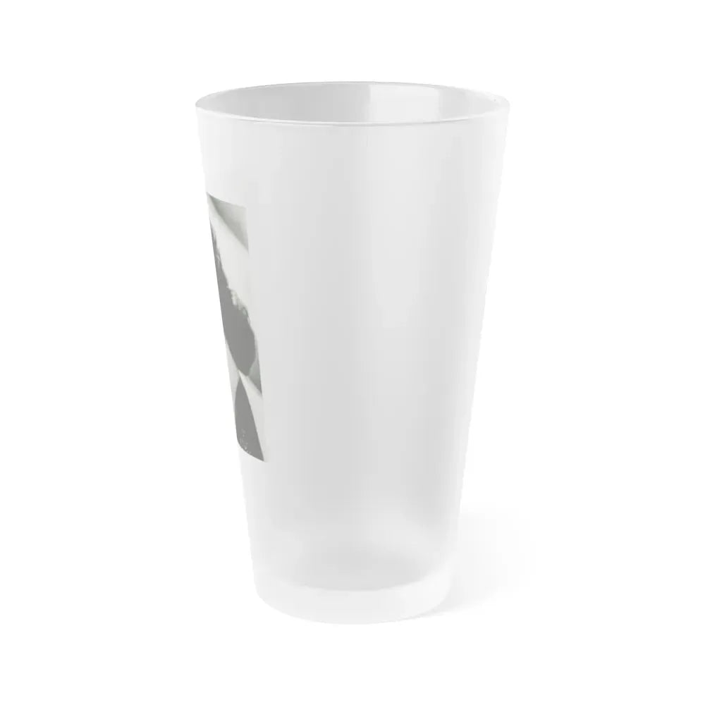 Julia Adams #32 - 8x10 B&W Head & Shoulder Glamour Portrait 1 (Vintage Female Icon) Frosted Pint Glass 16oz - Go Mug Yourself
