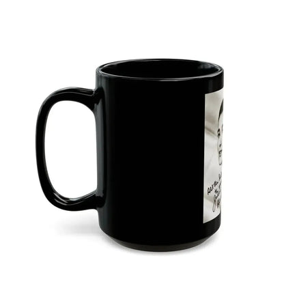 Julia Adams #32 - 8x10 B&W Head & Shoulder Glamour Portrait (Vintage Female Icon) Black Coffee Mug - Go Mug Yourself