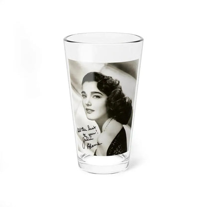 Julia Adams #32 - 8x10 B&W Head & Shoulder Glamour Portrait (Vintage Female Icon) Pint Glass 16oz 16oz - Go Mug Yourself
