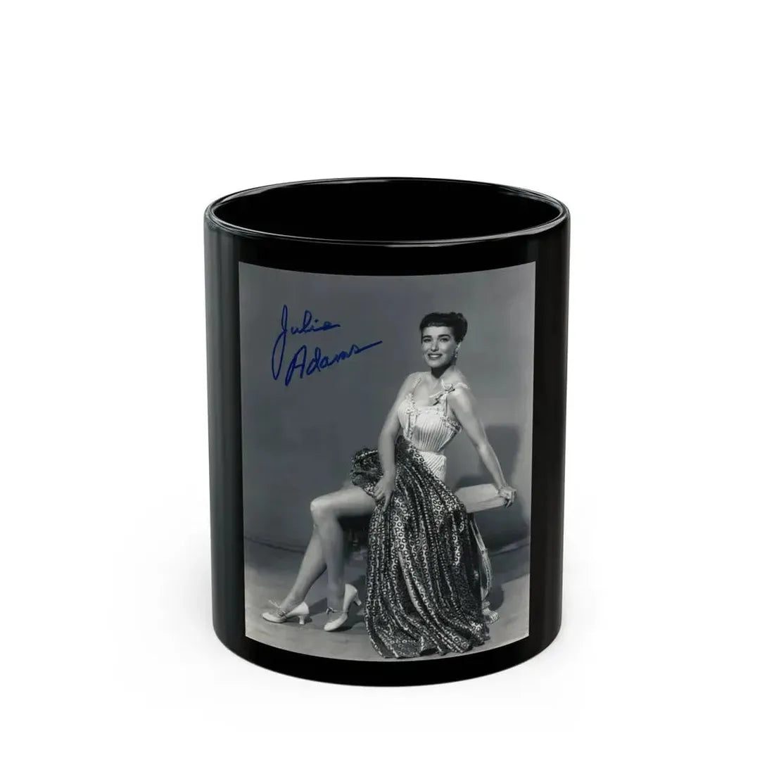 Julia Adams #37 1 (Vintage Female Icon) Black Coffee Mug 11oz - Go Mug Yourself