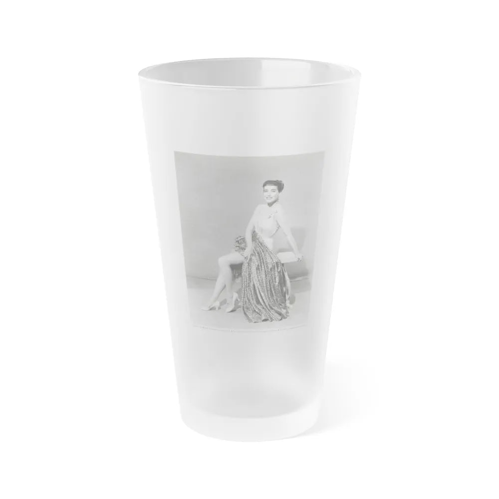 Julia Adams #37 (Vintage Female Icon) Frosted Pint Glass 16oz-16oz-Frosted-Go Mug Yourself