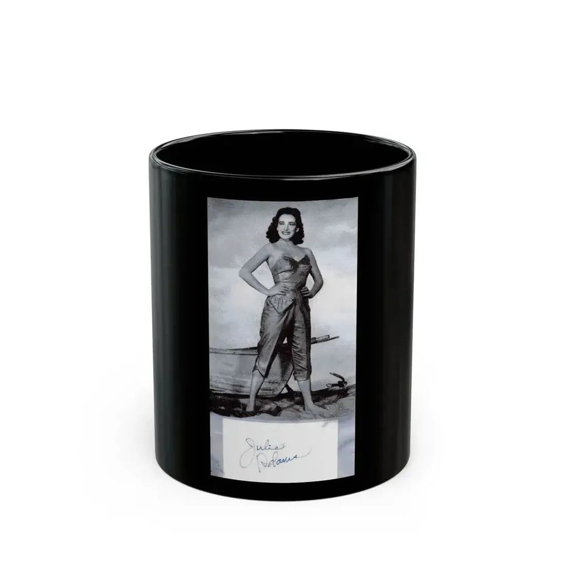 Julia Adams #41 (Vintage Female Icon) Black Coffee Mug 11oz - Go Mug Yourself