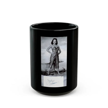 Julia Adams #41 (Vintage Female Icon) Black Coffee Mug 15oz - Go Mug Yourself