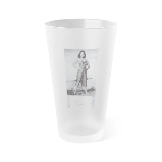 Julia Adams #41 (Vintage Female Icon) Frosted Pint Glass 16oz-16oz-Frosted-Go Mug Yourself