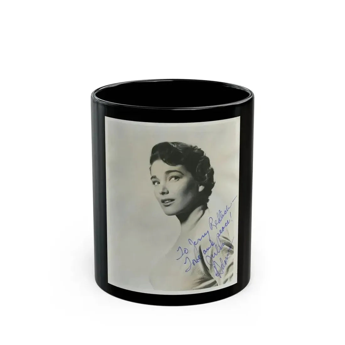 Julia Adams #47 (Vintage Female Icon) Black Coffee Mug 11oz - Go Mug Yourself