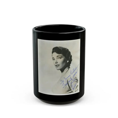 Julia Adams #47 (Vintage Female Icon) Black Coffee Mug 15oz - Go Mug Yourself