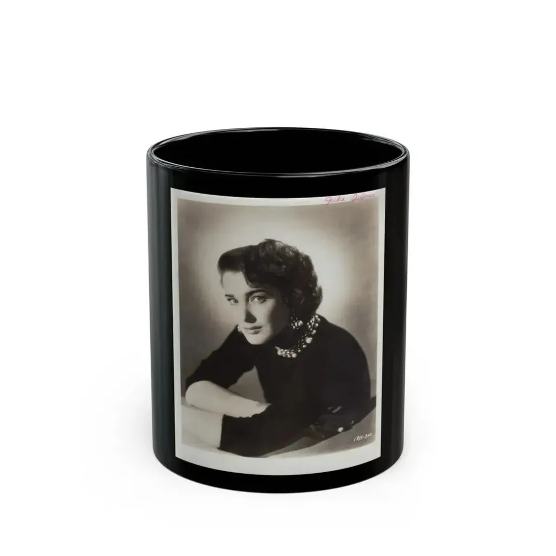 Julia Adams #53 (Vintage Female Icon) Black Coffee Mug 11oz - Go Mug Yourself