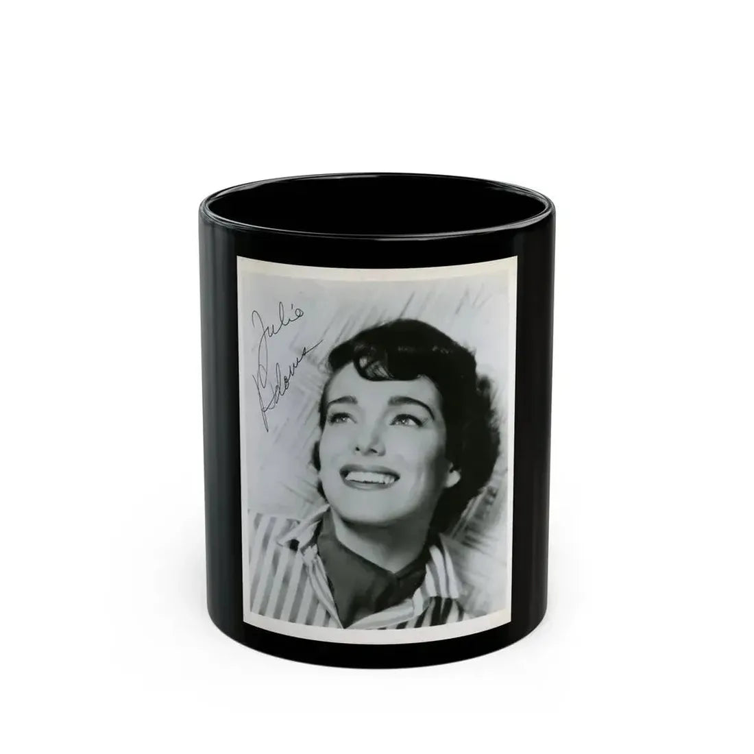 Julia Adams #56 (Vintage Female Icon) Black Coffee Mug 11oz - Go Mug Yourself
