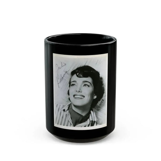 Julia Adams #56 (Vintage Female Icon) Black Coffee Mug 15oz - Go Mug Yourself