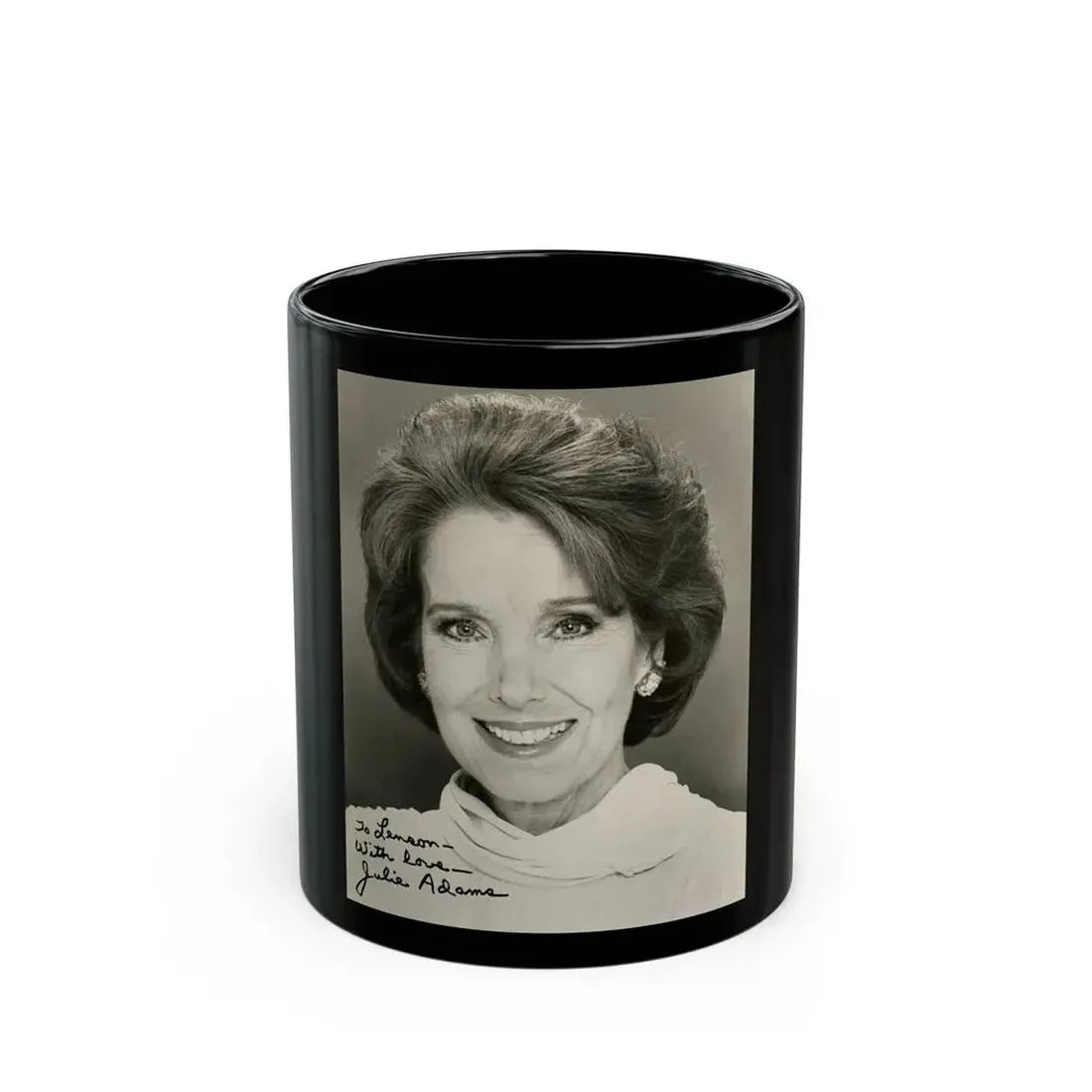 Julia Adams #70 (Vintage Female Icon) Black Coffee Mug 11oz - Go Mug Yourself