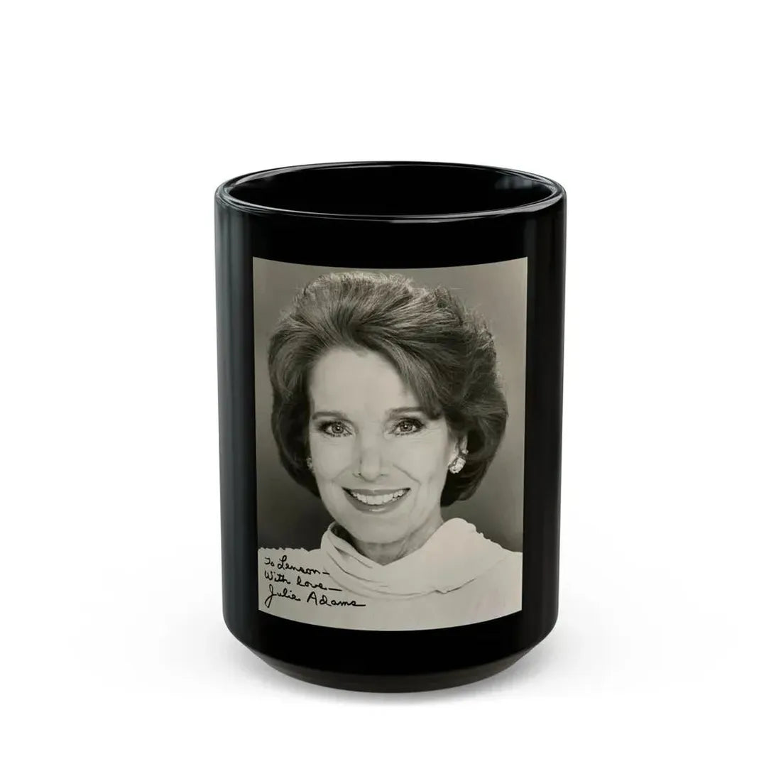 Julia Adams #70 (Vintage Female Icon) Black Coffee Mug 15oz - Go Mug Yourself